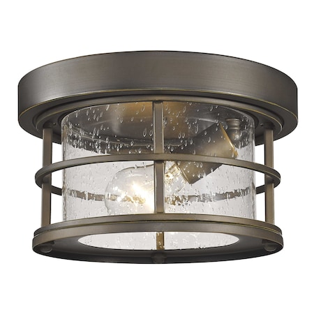 Z-Lite Exterior Additions 1 Light Outdoor, Oil Rubbed Bronze And Clear Seedy 555F-ORB